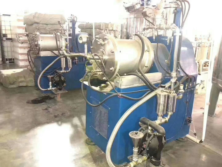 二手陶瓷砂磨机，二手棒销式砂磨机，二手10升20—30—50升卧式砂磨机(图1)