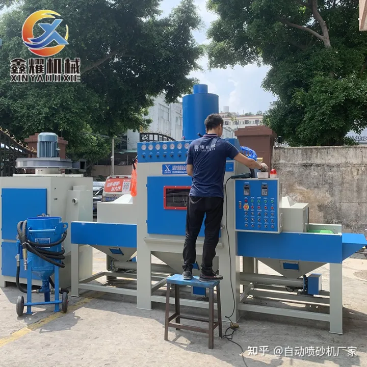 实木地板喷砂风化纹理处理自动喷砂机(图3)