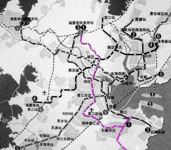 泉州快速轨道交通规划：1号、2号、3号、4号、5号、6号线(图33)
