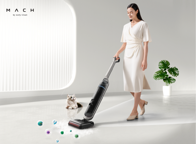 安克创新旗下品牌悠飞马赫首发旗舰新品：蒸汽洗地机也能无线用(图2)