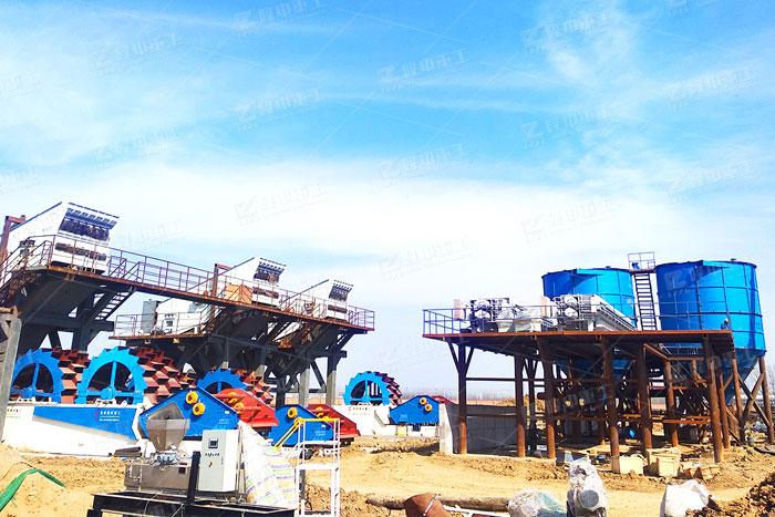 水洗机制砂生产线的流程是什么？(图1)