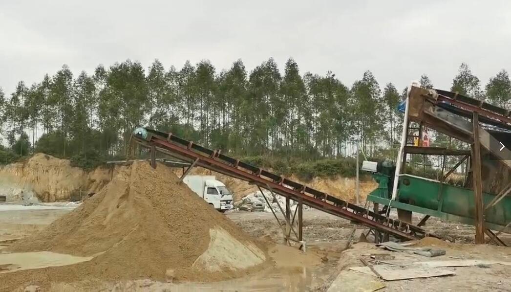 江西石城赣东矿机全自动9米螺旋式大型洗砂机设备生产工作视频(图3)