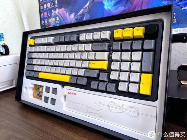 满配98，黑爵AK966热插拔机械键盘，gasket结构、凯华MX冰淇淋轴(图8)