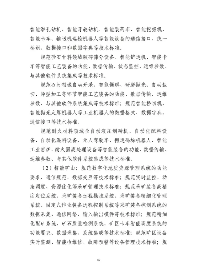建设砂石骨料领域智能装备、矿山、工厂、赋能技术等智能制造标准(图19)