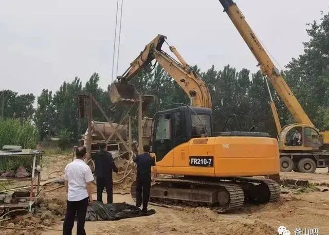 庄坞镇一家非法洗砂场被关停(图2)