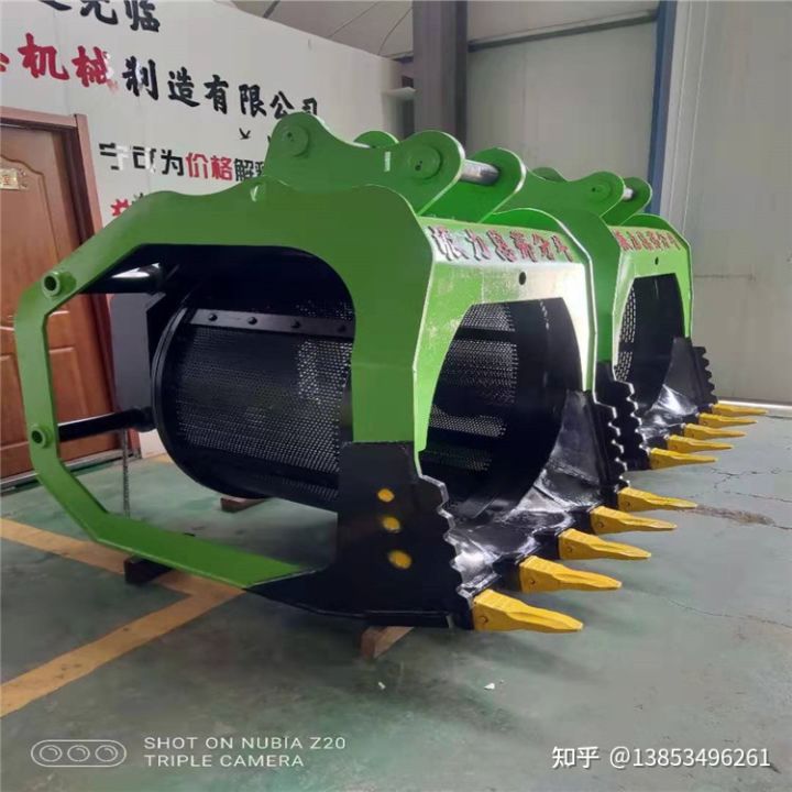 河道洗沙挖掘机筛分斗源头厂家(图1)